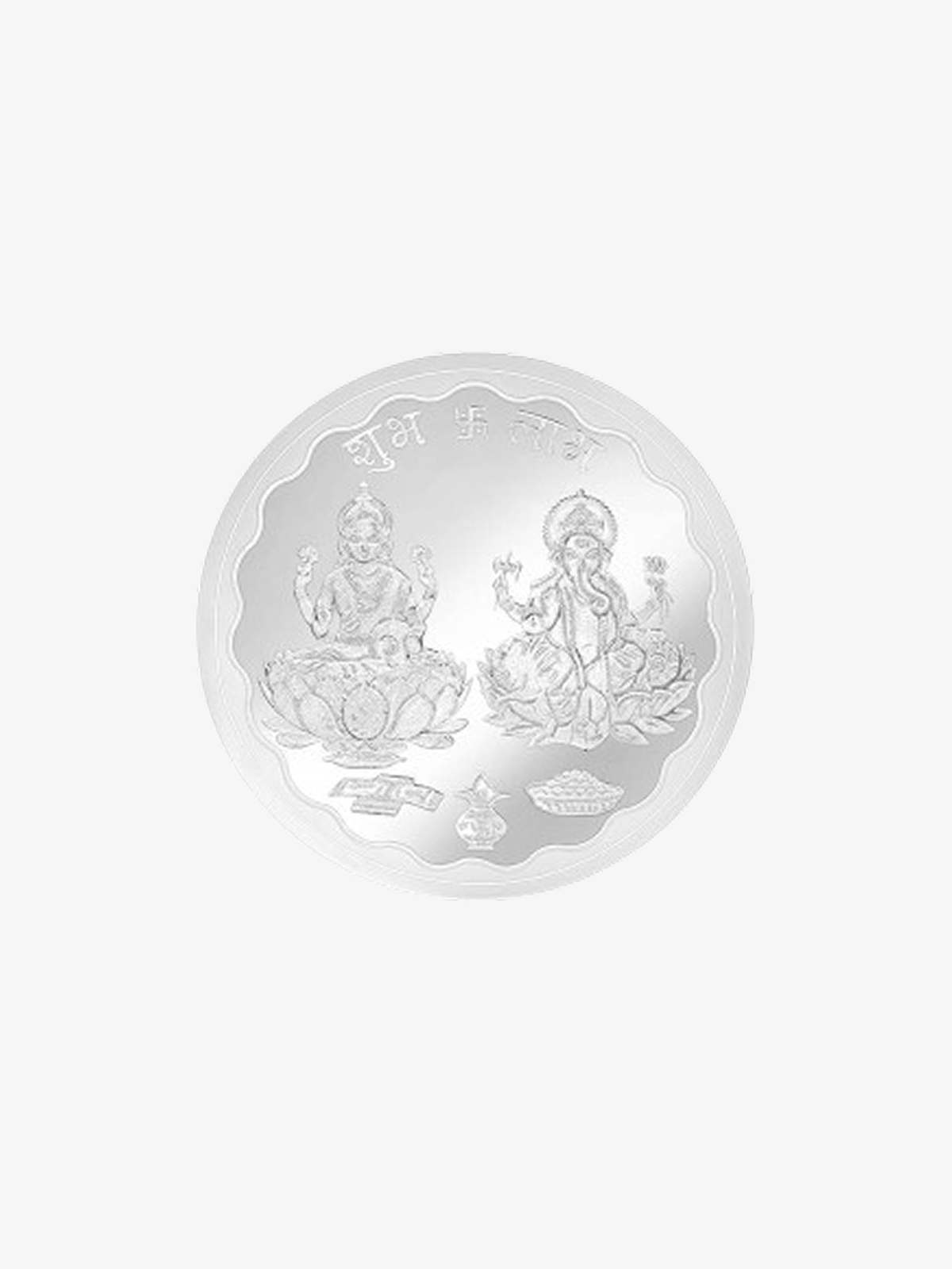 Lakshmi Ganesha Silver Coin – Auspicious Twin Blessings